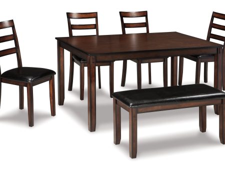 Coviar Dining Table and Chairs with Bench (Set of 6) Online