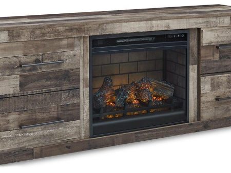 Derekson TV Stand with Electric Fireplace Hot on Sale