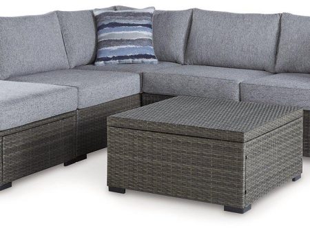 Petal Road Outdoor Loveseat Sectional Ottoman Table Set (Set of 4) For Cheap