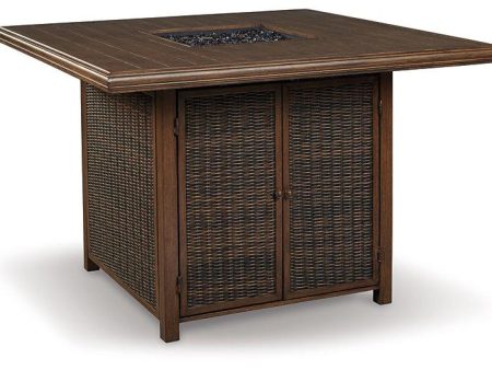 Paradise Trail Bar Table with Fire Pit Cheap