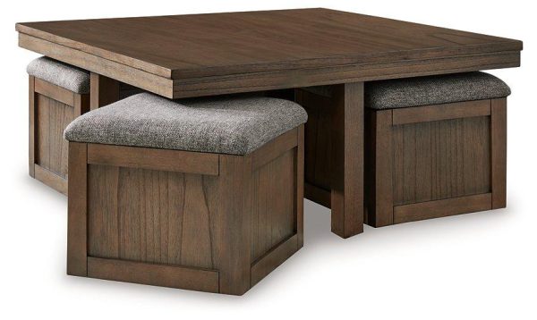 Boardernest Coffee Table with 4 Stools Discount