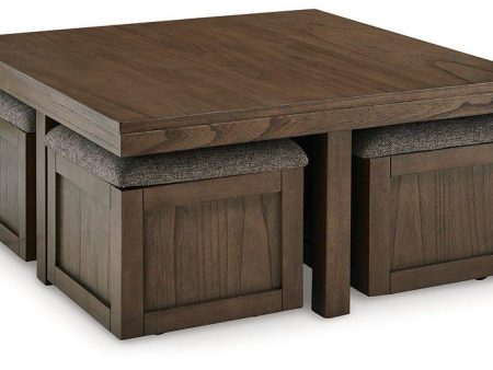 Boardernest Coffee Table with 4 Stools Discount