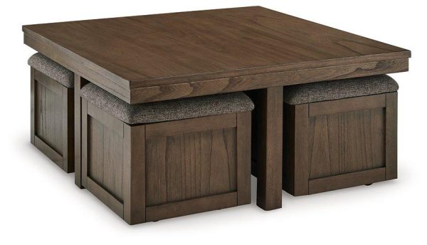 Boardernest Coffee Table with 4 Stools Discount