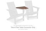 Emmeline 2 Adirondack Chairs with Tete-A-Tete Table Connector Cheap