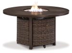 Paradise Trail Paradise Trail Fire Pit Table with 4 Nuvella Swivel Lounge Chairs For Discount