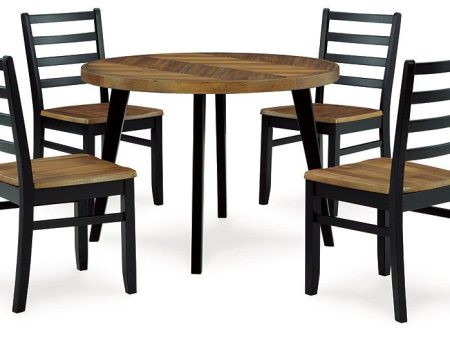 Blondon Dining Table and 4 Chairs (Set of 5) For Sale