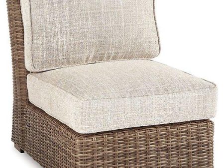 Beachcroft Outdoor Armless Chair with Cushion Cheap