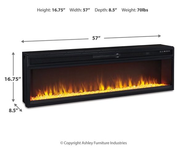 Camdill 80  TV Stand with Electric Fireplace Hot on Sale