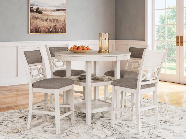 Erinberg Counter Height Dining Table and 4 Barstools (Set of 5) For Discount