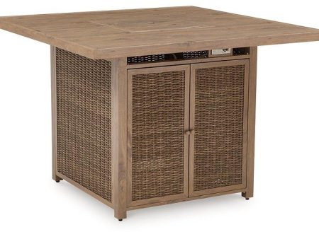 Walton Bridge Outdoor Bar Table with Fire Pit For Cheap