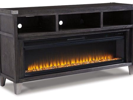 Todoe 65  TV Stand with Electric Fireplace Fashion